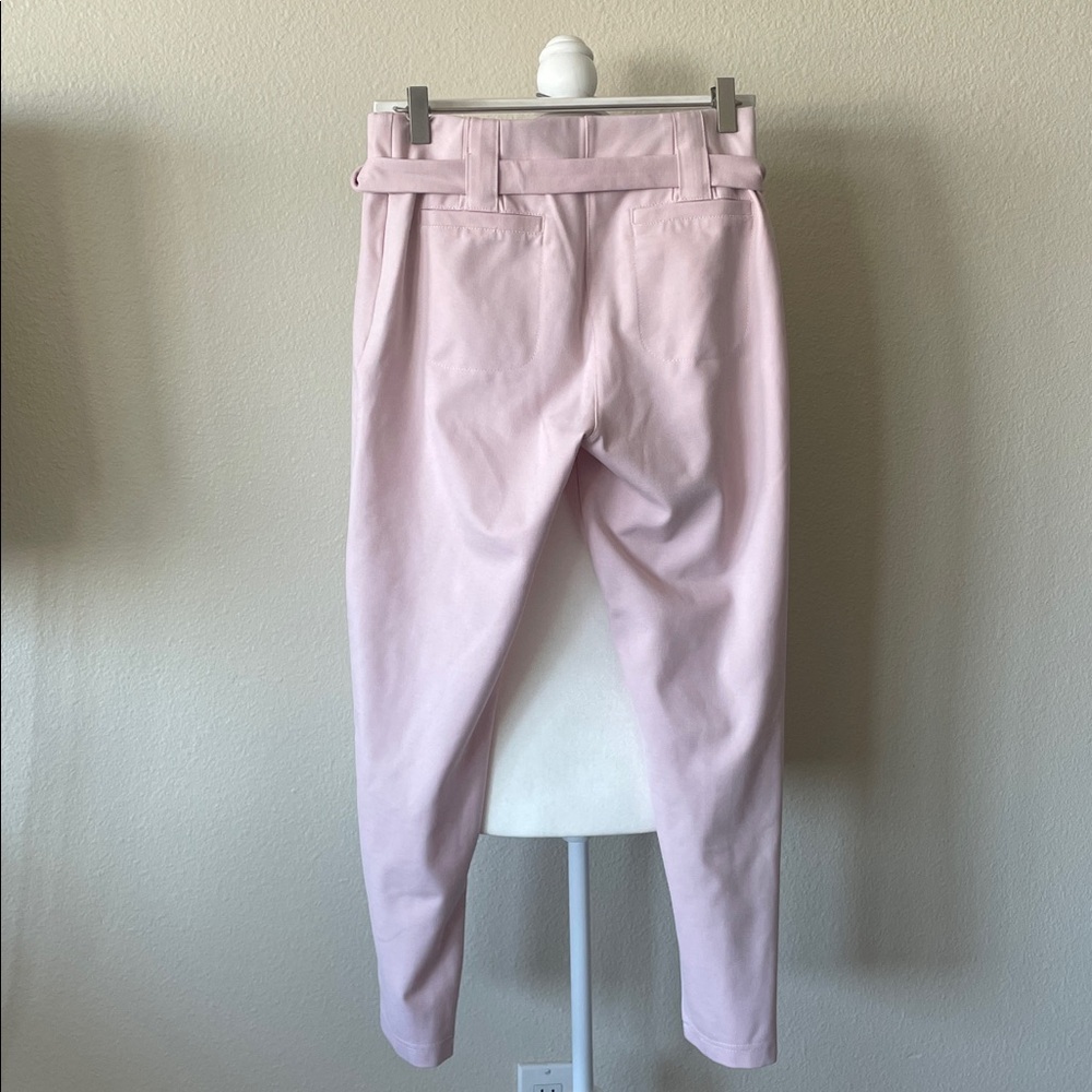 Betabrand Blush Pink High-Rise Tailored Ankle Yoga Dress Pants with Belt Size M - Picture 7 of 10